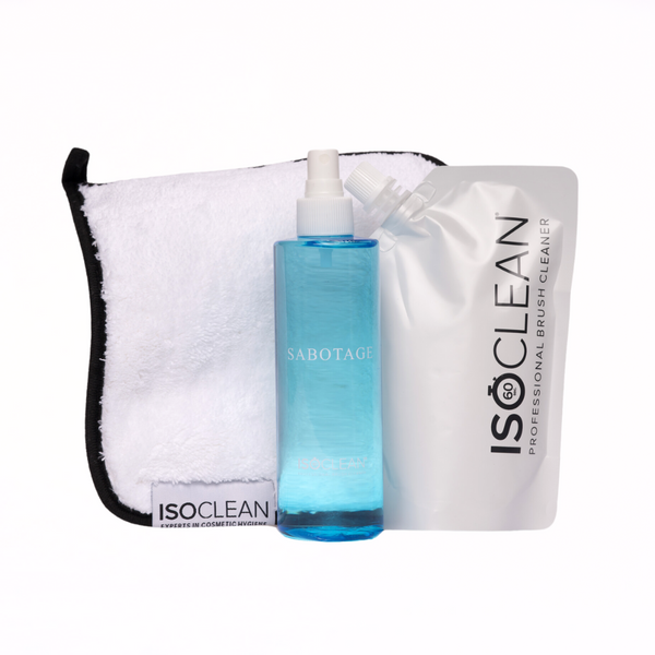 ISOCLEAN's 'Sabotage' Bundle - 275ml Scented makeup brush cleaner + 275ml 'Sabotage' scented eco refill + mini towel
